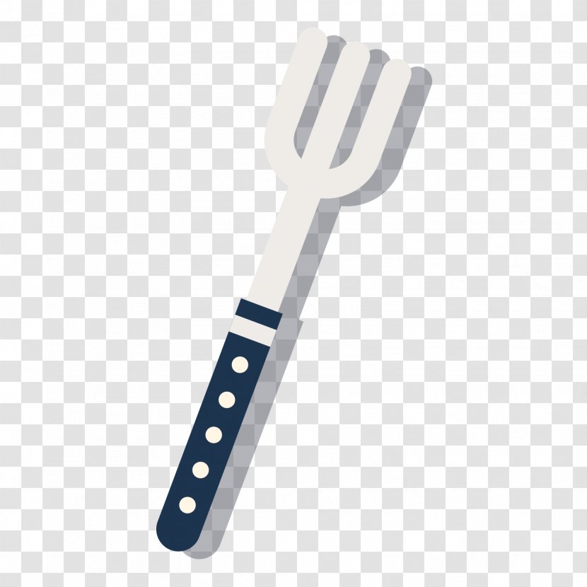 Euclidean Vector - Cutlery - A Gray Blue Fork Transparent PNG