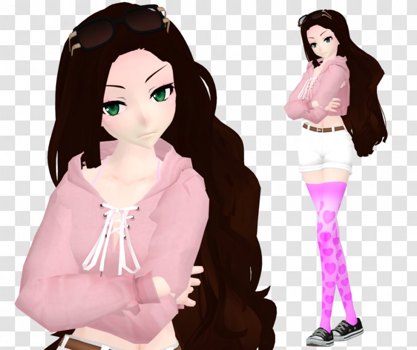 Black Hair Doll Brown Pink M - Heart - PISSED OFF Transparent PNG