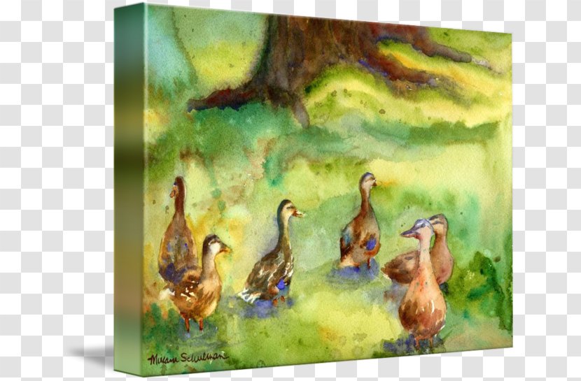Donald Duck Oil Painting Reproduction Goose Watercolor - Waterfowl - Animals Transparent PNG
