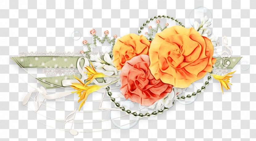 Garden Roses - Watercolor - Hair Accessory Transparent PNG