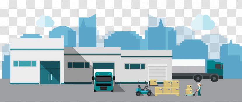 Warehouse Euclidean Vector Logistics Factory - Real Estate Transparent PNG