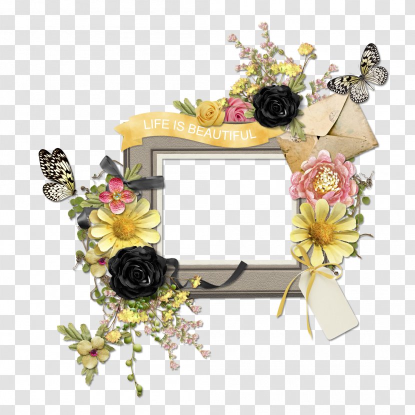 Floral Design Cut Flowers Picture Frames Transparent PNG