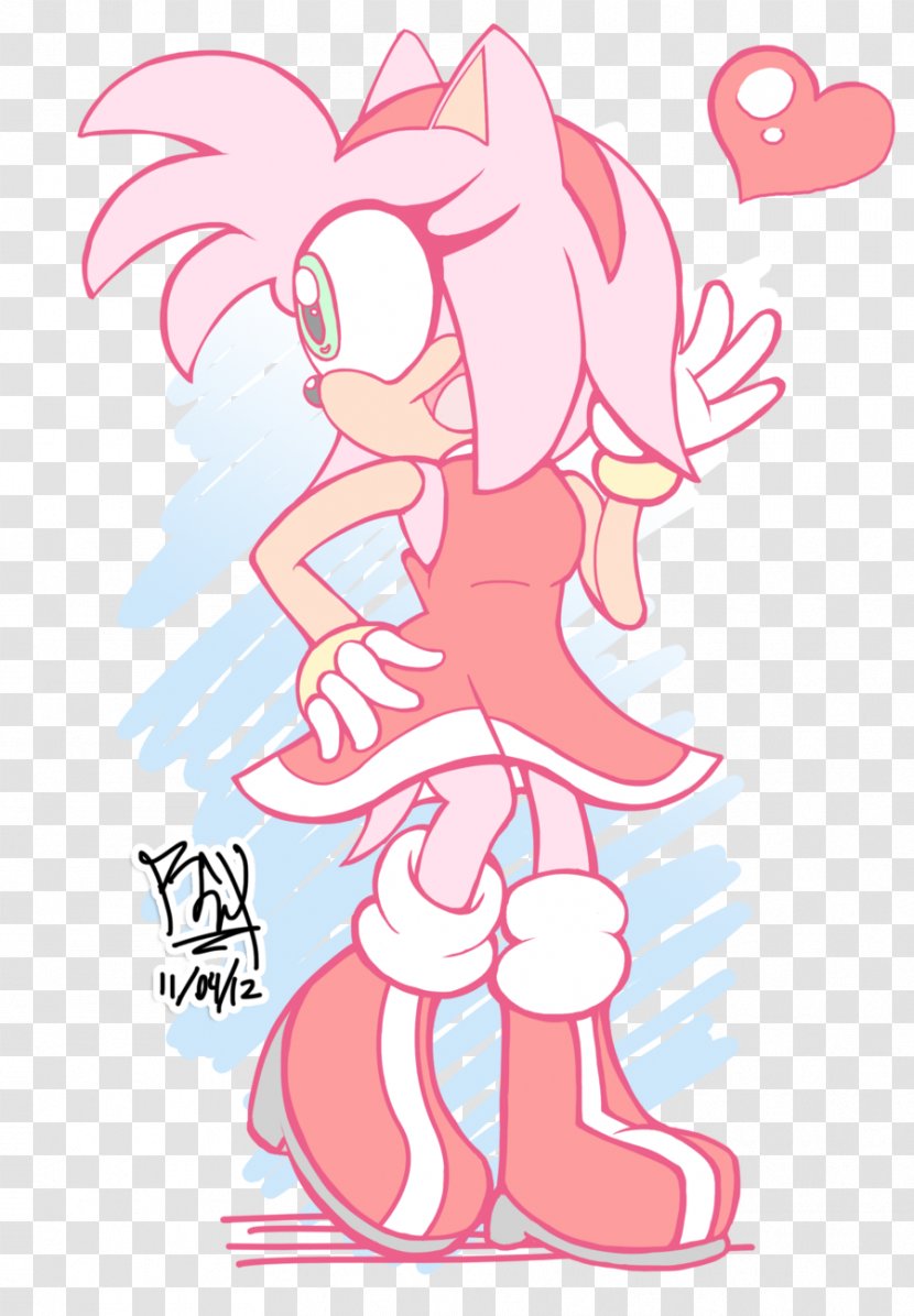 Amy Rose DeviantArt Line Art Fan - Frame Transparent PNG