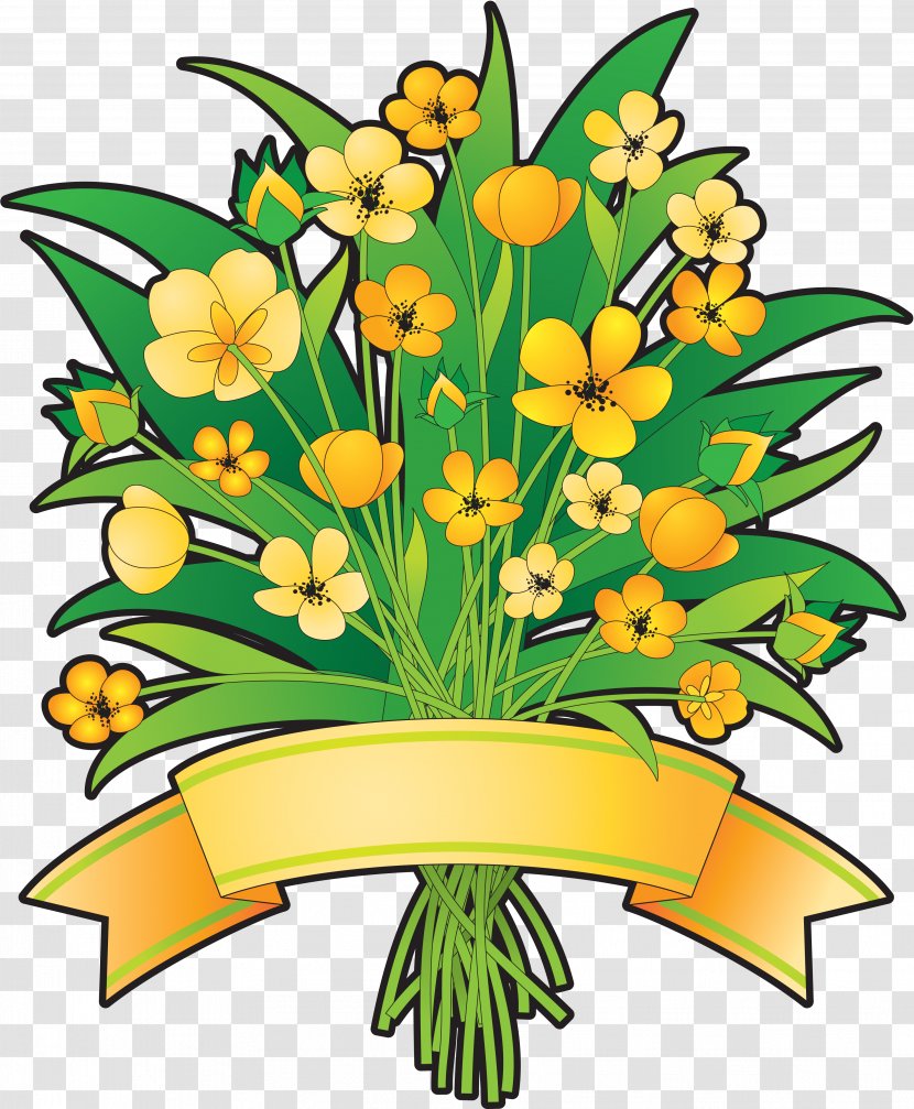 Cut Flowers Floral Design Floristry Clip Art - Plant Stem - Handpainted Transparent PNG