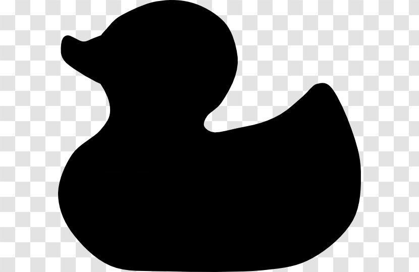 Black Clip Art Water Bird Silhouette - Duck Transparent PNG