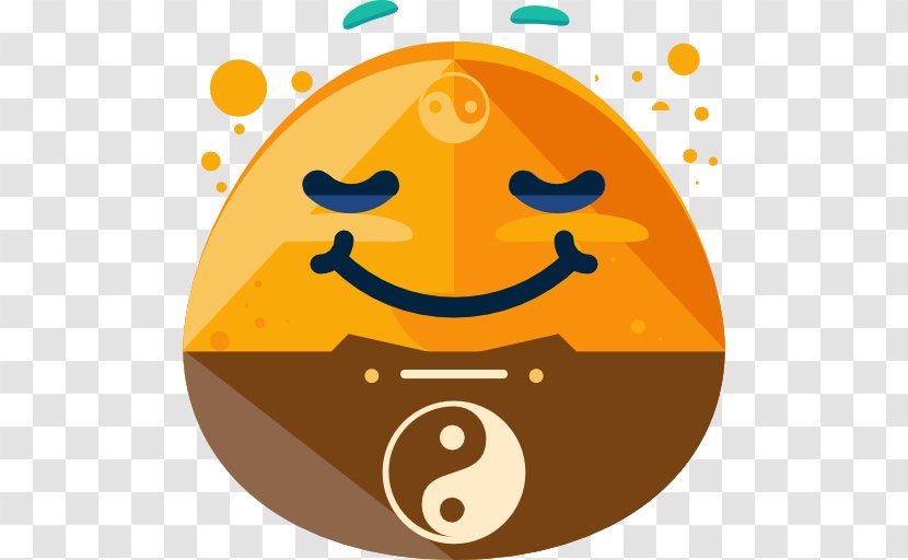 Smiley Emoticon Emoji Clip Art - Orange - Peacefully Transparent PNG