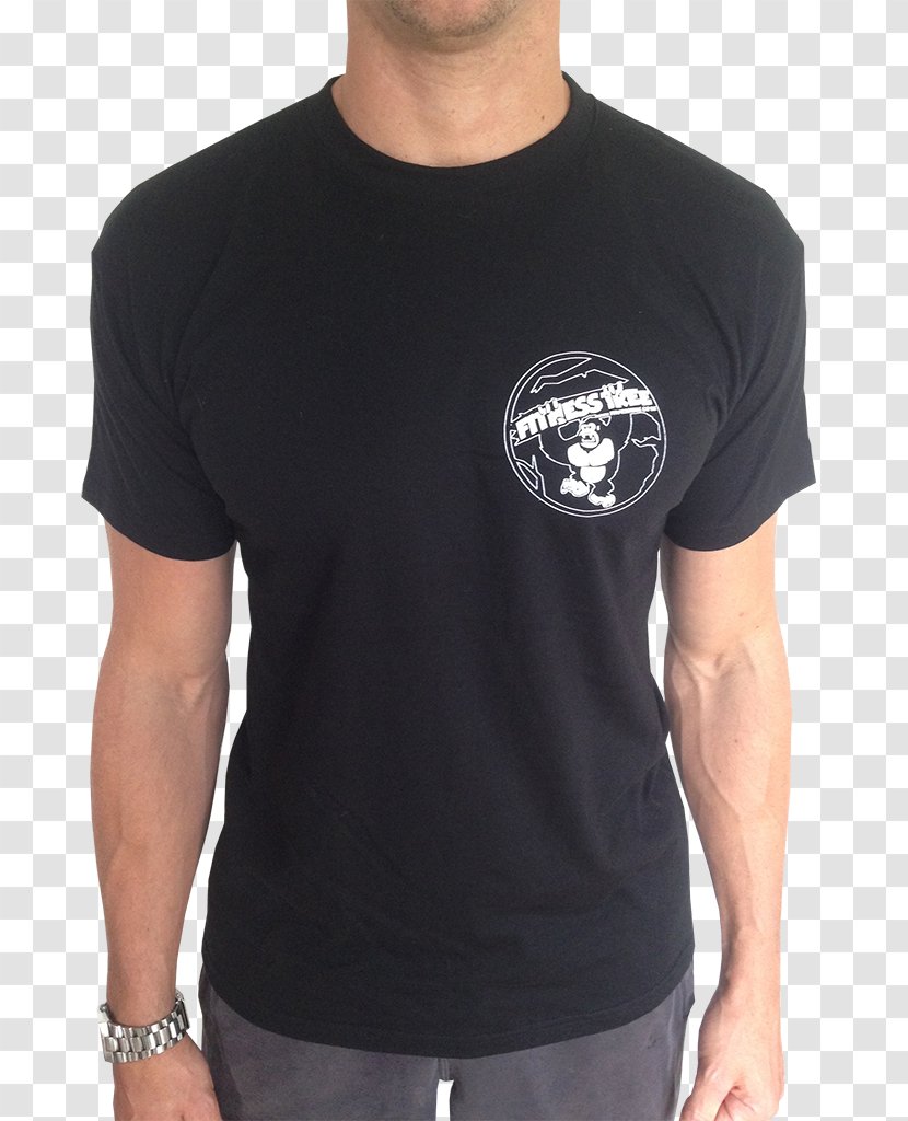 T-shirt Shoulder Black M Font - Sleeve - Gym T Shirt Transparent PNG