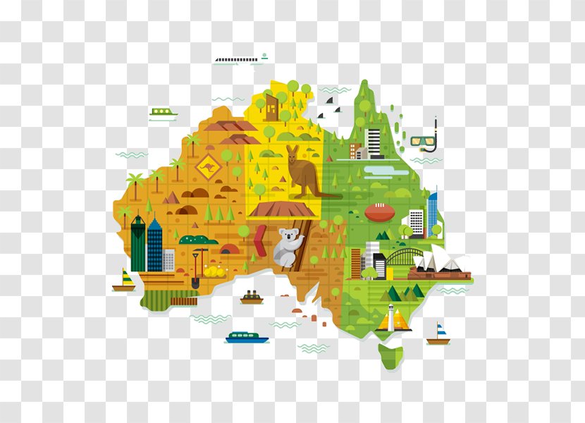 City Of Melbourne Adelaide Map World Illustration - Australia - Cartoon Transparent PNG