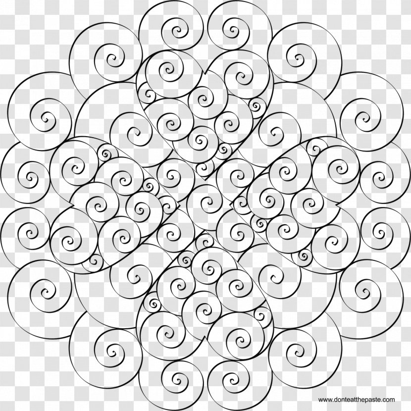 Mandala Coloring Book Drawing Doodle Child - Color - Swirl Pattern Transparent PNG