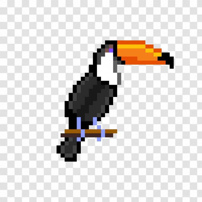 Pixel Art Video Games Drawing Image - Painting - Toucan Summer Vacation Transparent PNG