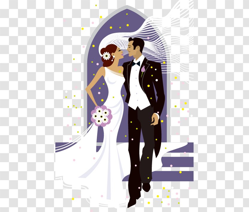 Wedding Bridegroom Illustration - Silhouette - Vector Hand-painted Transparent PNG