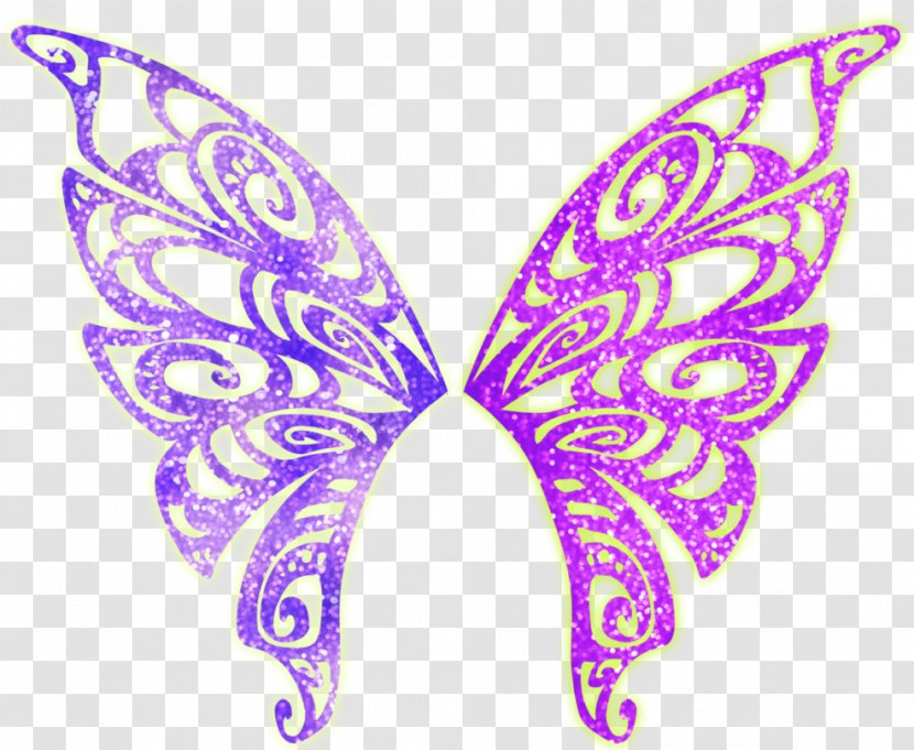 Tecna Bloom Musa Tinker Bell Butterflix - Fictional Character - Pink Butterfly Transparent PNG