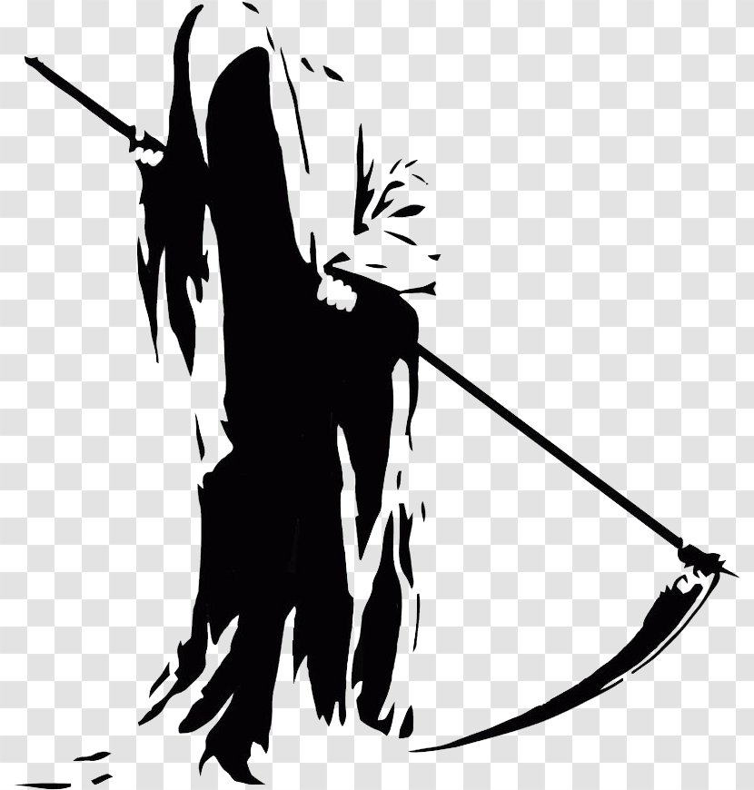 Death Clip Art Image Transparency - Silhouette - Cartoon Reapers Scythe Transparent PNG