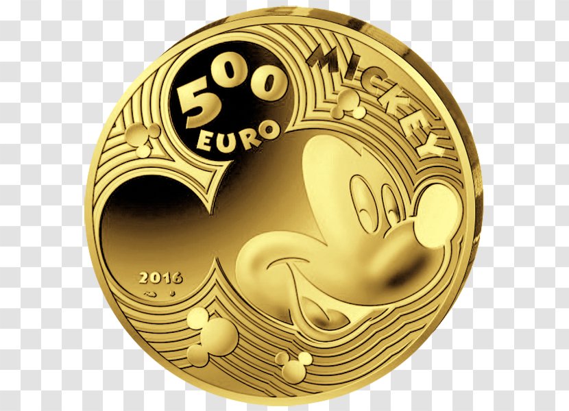 Mickey Mouse Gold Europa Coin Programme Transparent PNG