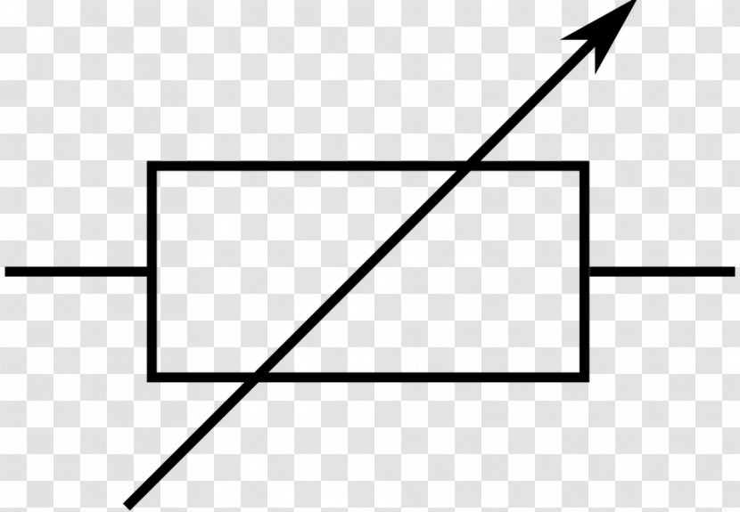 Resistor Potentiometer Electronic Symbol Circuit - Rectangle - Simple Linear Current Arrow Transparent PNG