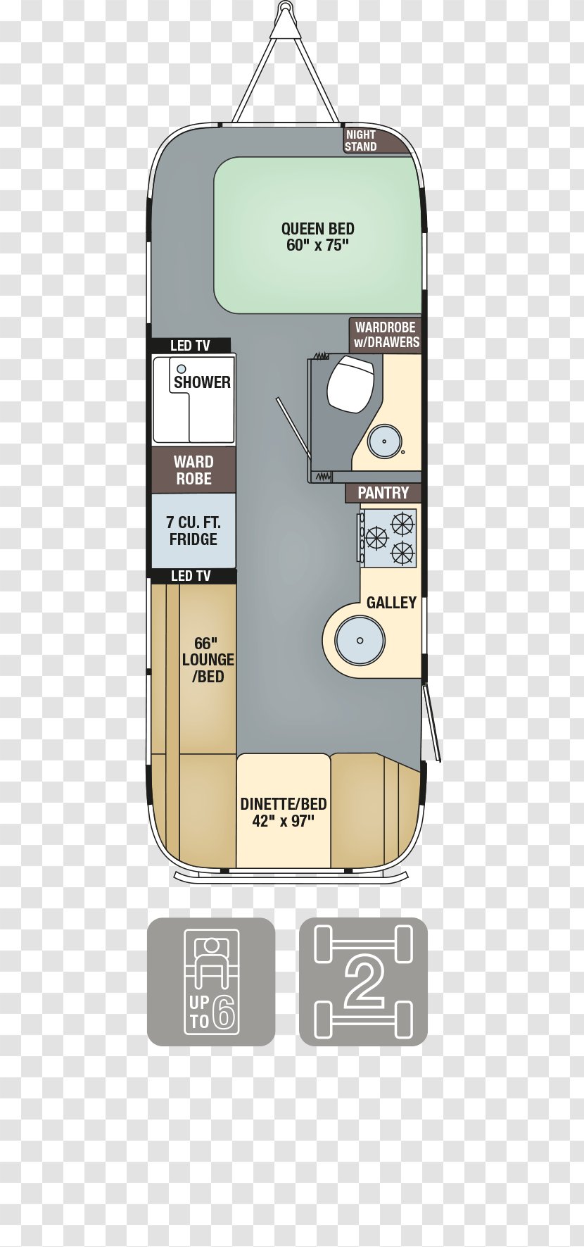 Airstream Caravan Campervans Floor Plan House - Campervan - International Ambulance Specs Transparent PNG