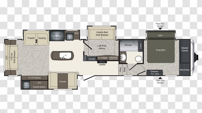 Campervans Fifth Wheel Coupling Holding Tank Keystone RV Co Discounts And Allowances - Floor Plan - Terrytown Rv Superstore Transparent PNG