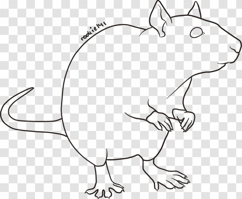 Line Art Rodent Laboratory Rat Mouse Brown - Hare - & Transparent PNG