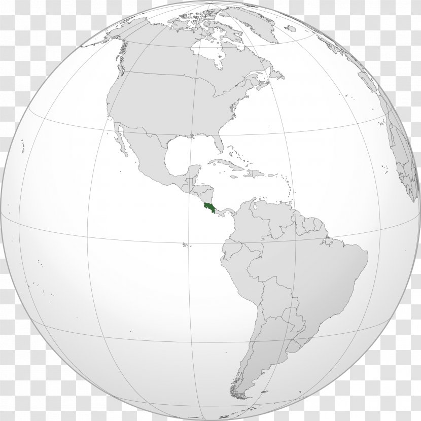 World Map Costa Rica Panama City Nicaragua - Geography Transparent PNG