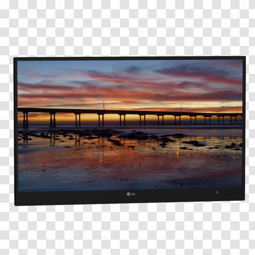 LED-backlit LCD 3D Television Electronics Liquid-crystal Display - Highdefinition - Sunset Transparent PNG