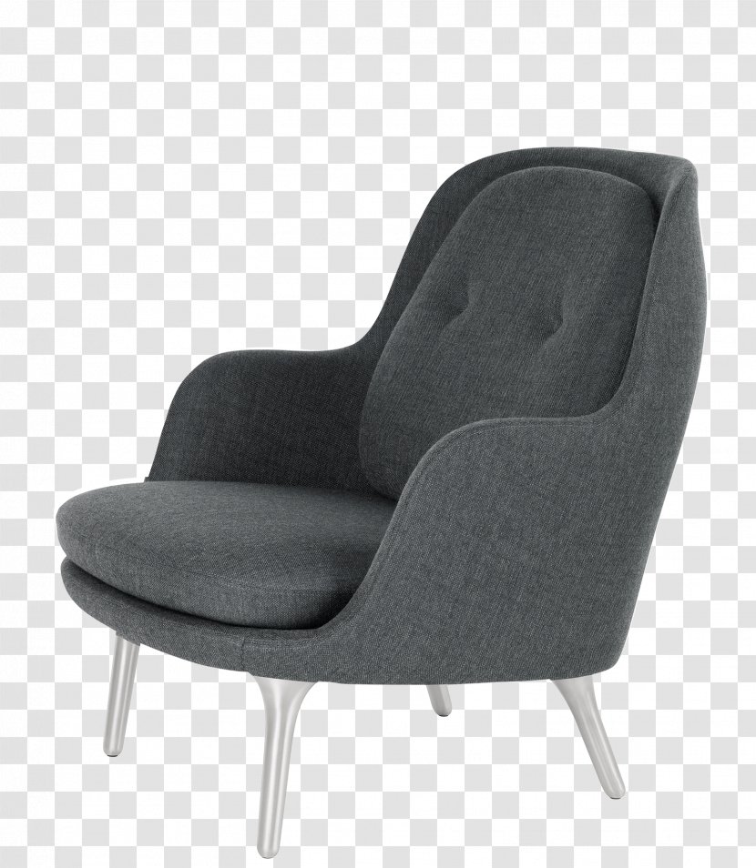 Egg Eames Lounge Chair Model 3107 Wing Fritz Hansen - Upholstery - Graysimple Transparent PNG