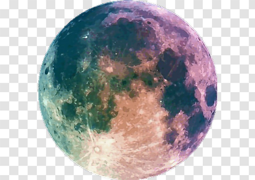 Supermoon Full Moon Lunar Phase Blue - Printing Transparent PNG