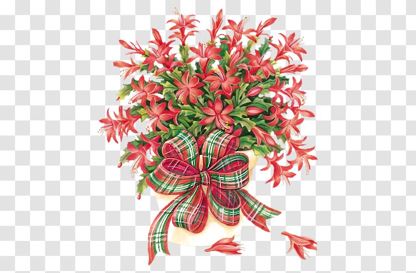GIF Centerblog Image Christmas Day - Flower - Feliz Navidad With A Cactus Transparent PNG