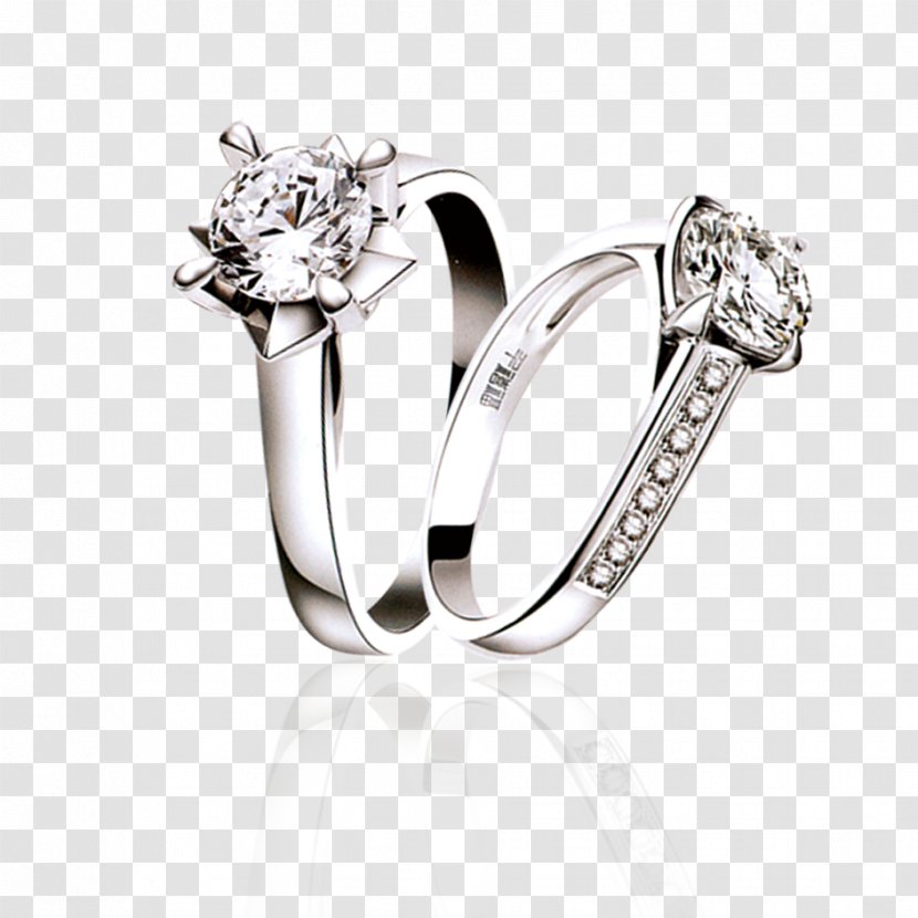 Wedding Ring Gold Diamond - Silver Transparent PNG