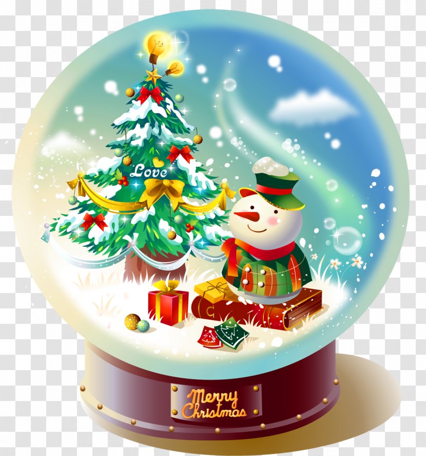 Snow Globe Christmas Gift - Fotosearch - Transparent Snowglobe With Snowman Picture Transparent PNG