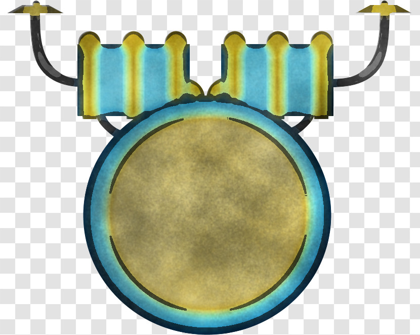 Yellow Turquoise Drum Membranophone Hand Drum Transparent PNG