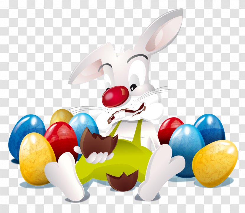 Easter Bunny Happy Easter! Egg Postcard - Food Transparent PNG