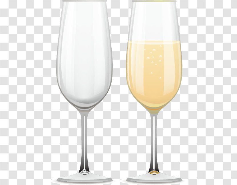 Champagne Cocktail Wine Glass Cup - Rummer - Vector Painted Two Glasses Transparent PNG