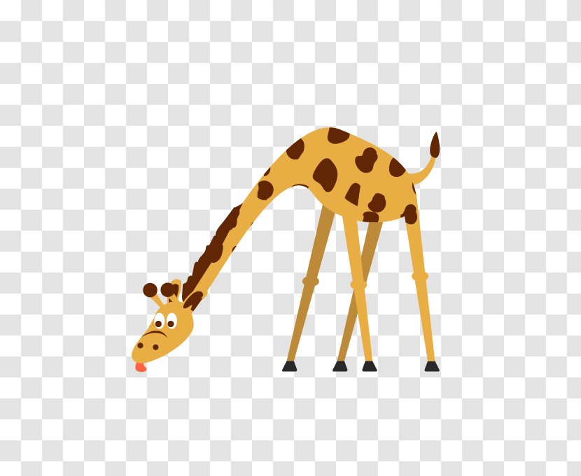 Northern Giraffe Cartoon Clip Art - Terrestrial Animal Transparent PNG