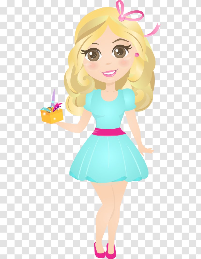 Doll Paper Barbie Pin - Watercolor Transparent PNG