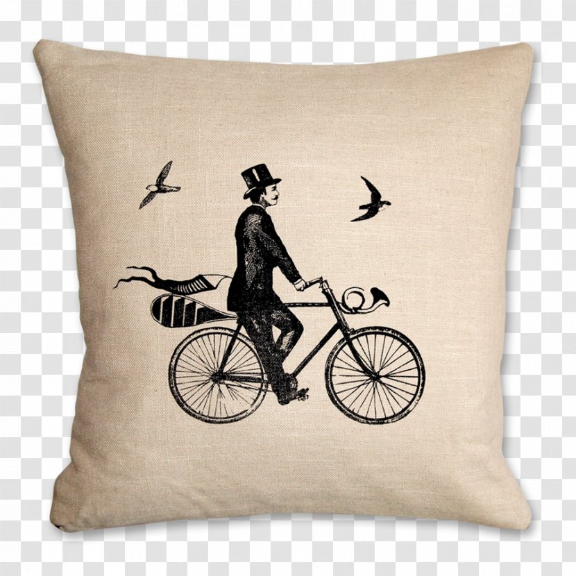 Cushion Throw Pillows Gift Feather - Bicycle - Pillow Transparent PNG