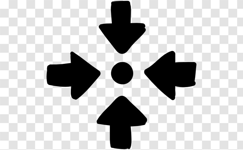 Symbol Arrow - Black And White - Reunion Transparent PNG