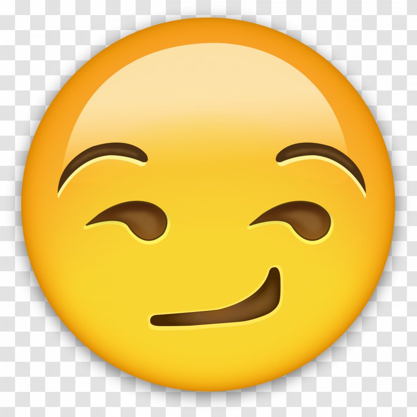 IPhone Emoji Smirk Sticker Emoticon - Face Transparent PNG