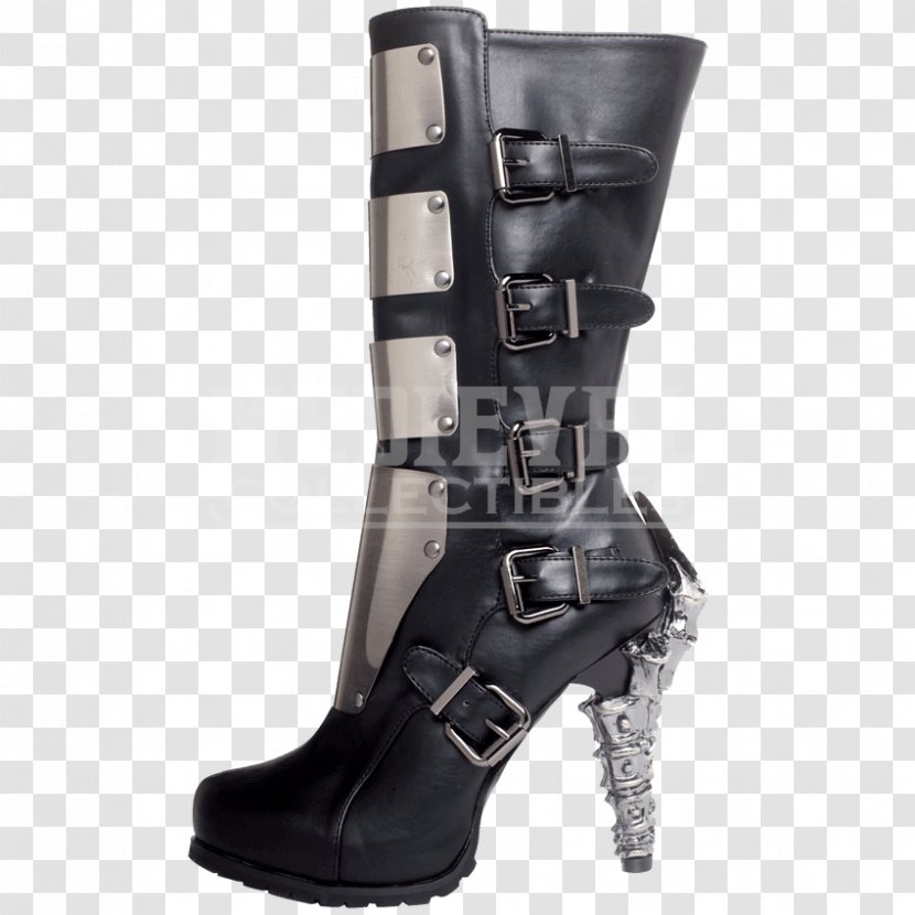 Motorcycle Boot High-heeled Shoe Knee-high - Calf Transparent PNG