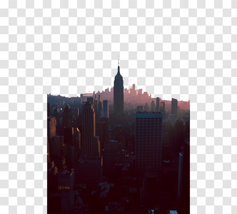 Empire State Building York Manhattan City - Metropolitan Area - Evening Transparent PNG