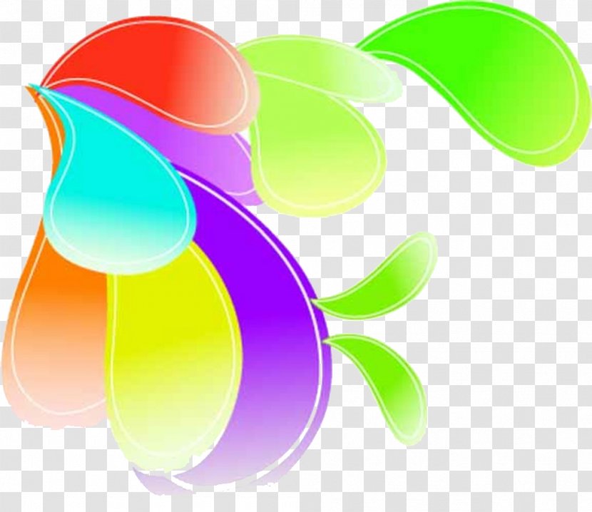 Drop Clip Art - Easter Egg - Multi-colored Water Droplets Transparent PNG