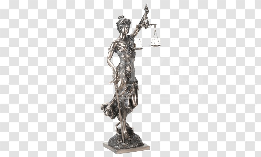 Bronze Sculpture Statue Lady Justice - Figurine - Indian God Transparent PNG