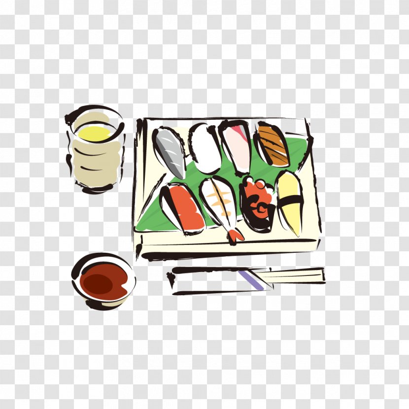 Japanese Cuisine Sushi Sukiyaki Chazuke Sashimi - Rectangle - Food Material Transparent PNG