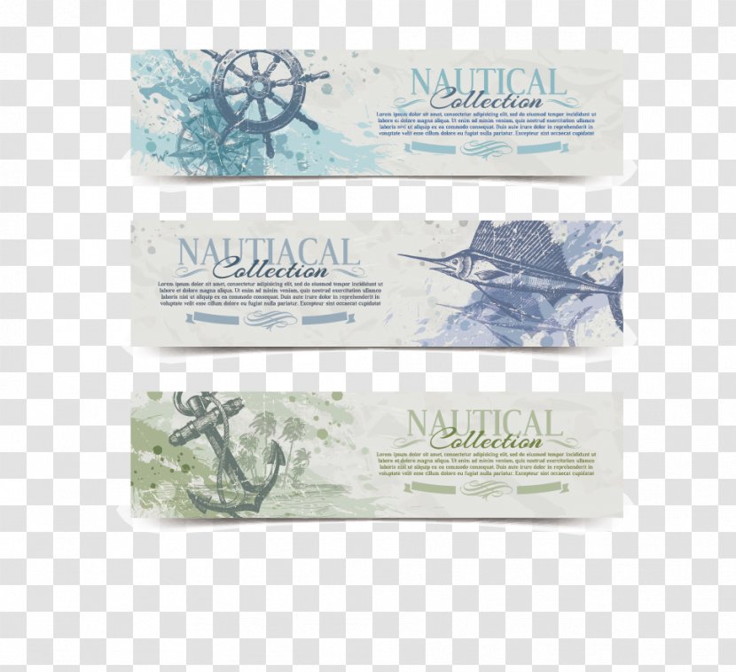 Photography Web Banner Royalty-free Illustration - Paper - Vintage Nautical Vector Material Transparent PNG