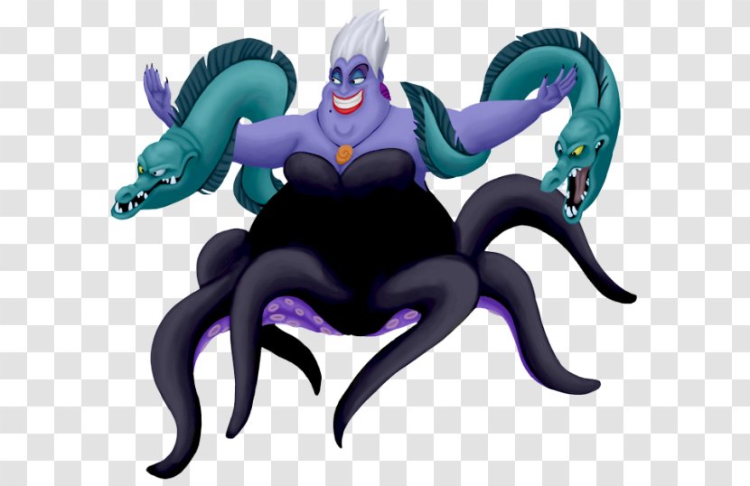 Ursula Ariel Flotsam Et Jetsam Villain - Flower - Sebastian Transparent PNG