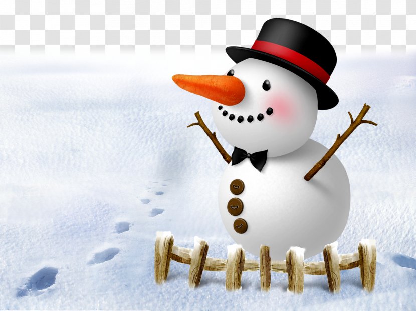 Desktop Wallpaper Snowman Christmas High-definition Television Winter - Snowflake - Cartoon Transparent PNG