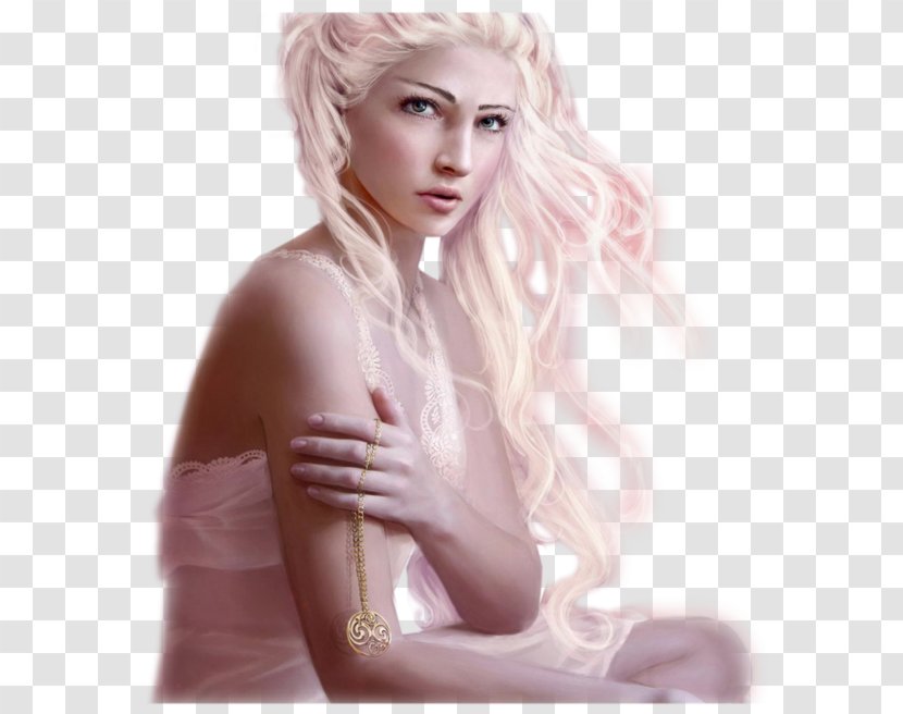 Woman Blond Female Painting - Silhouette Transparent PNG