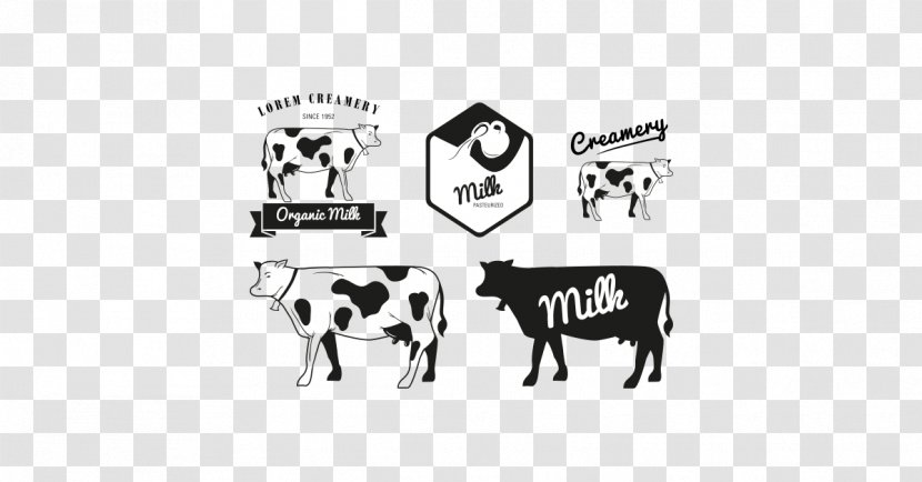 Milk Holstein Friesian Cattle Dairy Logo - Cow Transparent PNG