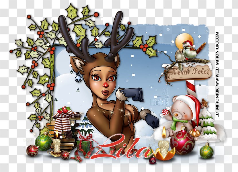 Reindeer Christmas Ornament Animated Cartoon Transparent PNG