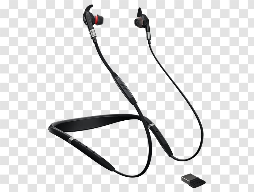 Microphone Phone Headset Bluetooth Cordless Jabra Evolve 75e UC Noise-cancelling Headphones - Apple Earbuds - Send Warmth Transparent PNG