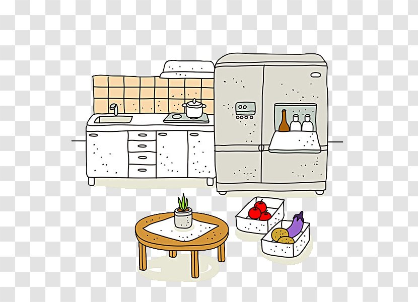 Table Kitchen Royalty-free Cartoon Illustration - Organization Transparent PNG